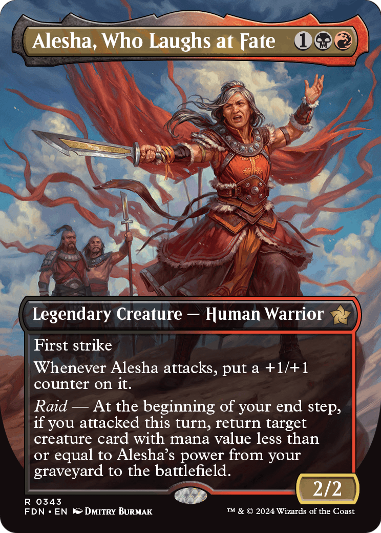 Alesha, Who Laughs at Fate (Borderless) (FDN-343) [Foundations]