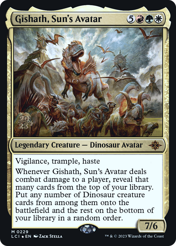 Gishath, Sun's Avatar (PRE-229S) [The Lost Caverns of Ixalan Promos] Foil