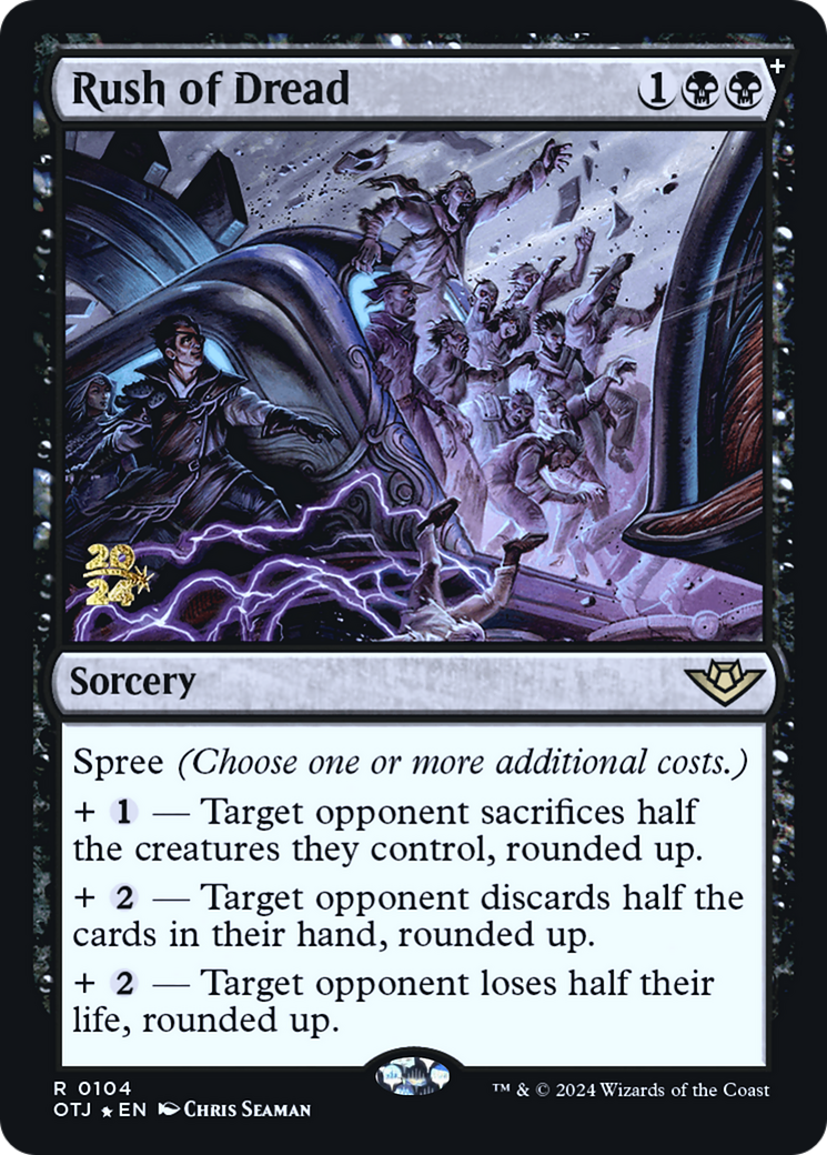 Rush of Dread (PRE-104S) [Outlaws of Thunder Junction Promos] Foil