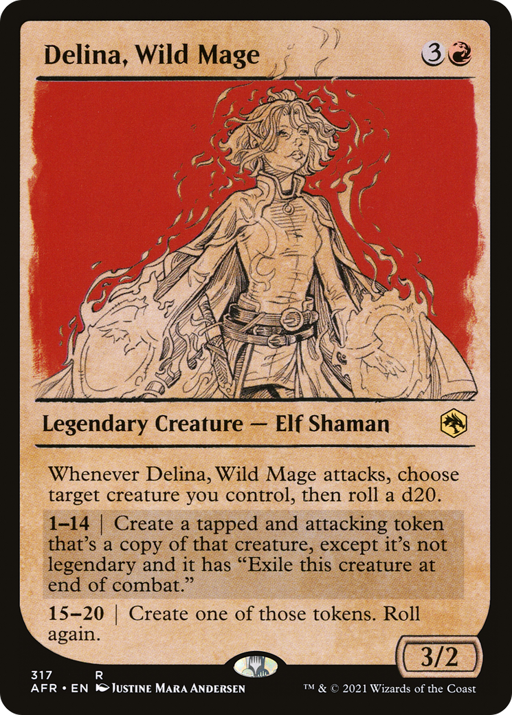 Delina, Wild Mage (AFR-317) [Adventures in the Forgotten Realms]: (Showcase) Foil