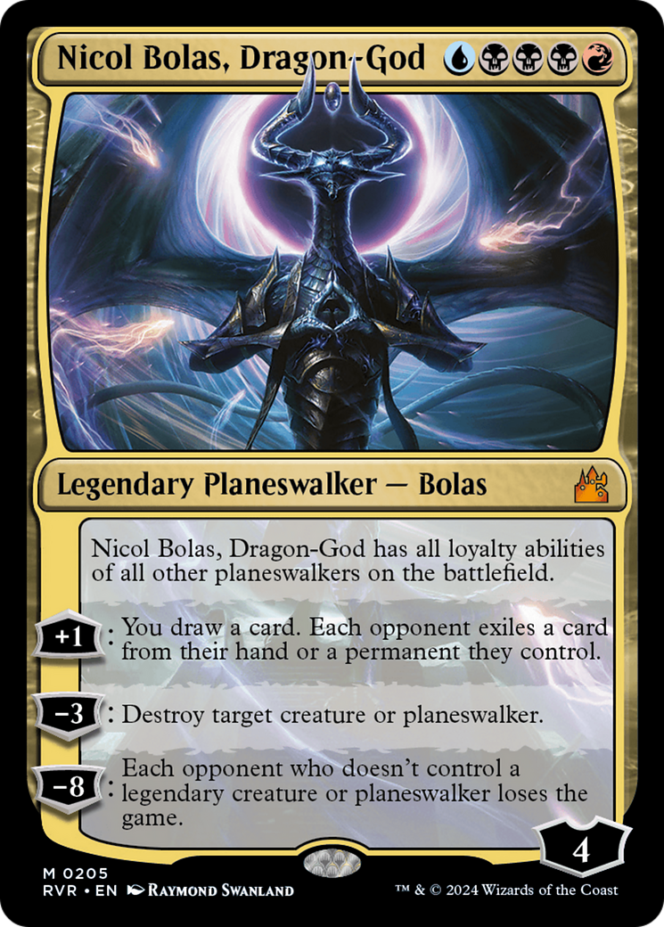Nicol Bolas, Dragon-God (RVR-205) [Ravnica Remastered] Foil