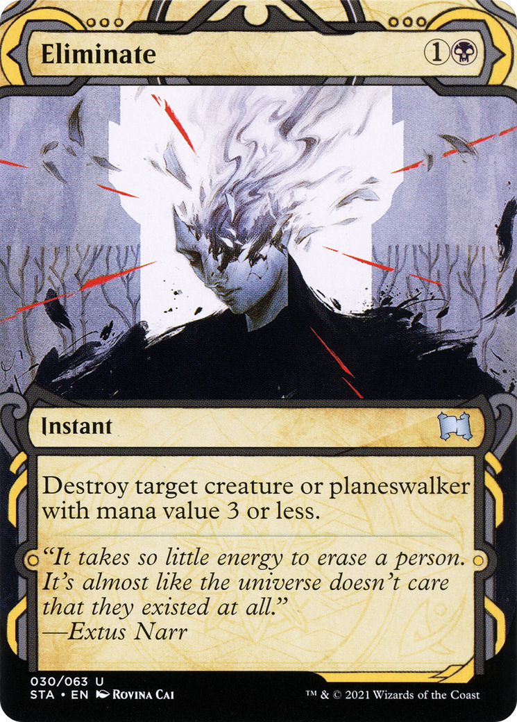 Eliminate (STA-030) (Showcase) (Borderless) [Strixhaven Mystical Archive] Foil