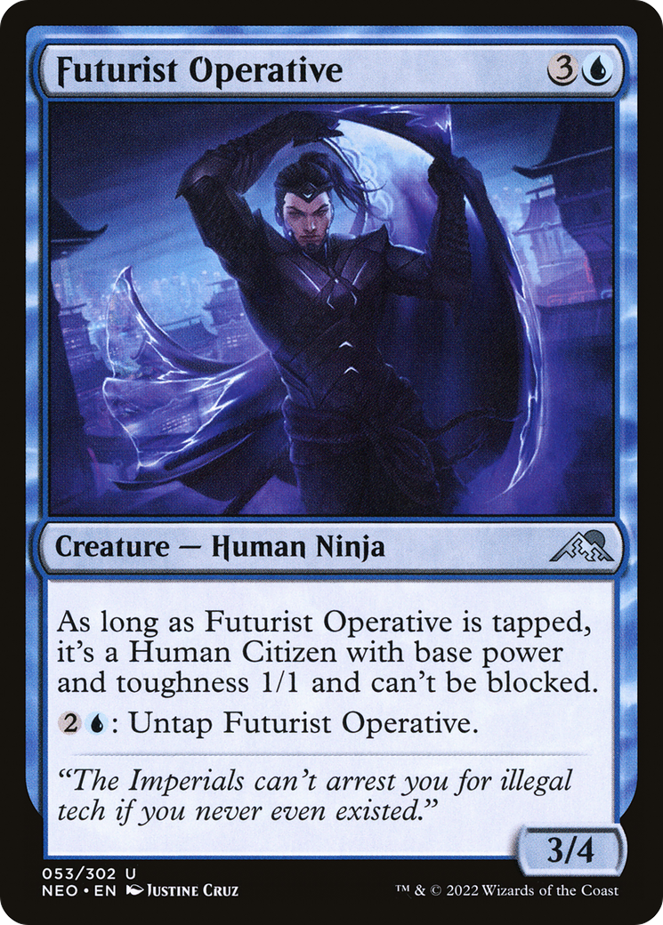Futurist Operative (NEO-053) [Kamigawa: Neon Dynasty] Foil