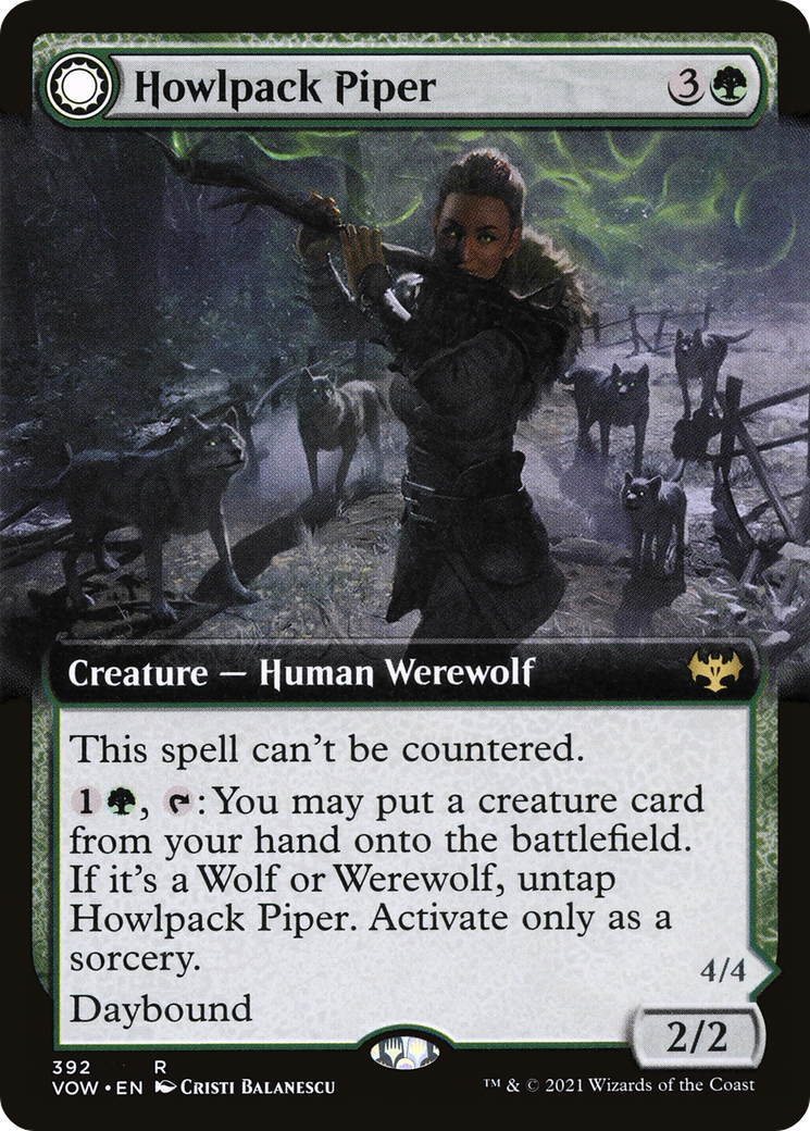 Howlpack Piper (Extended Art) (VOW-392) [Innistrad: Crimson Vow]