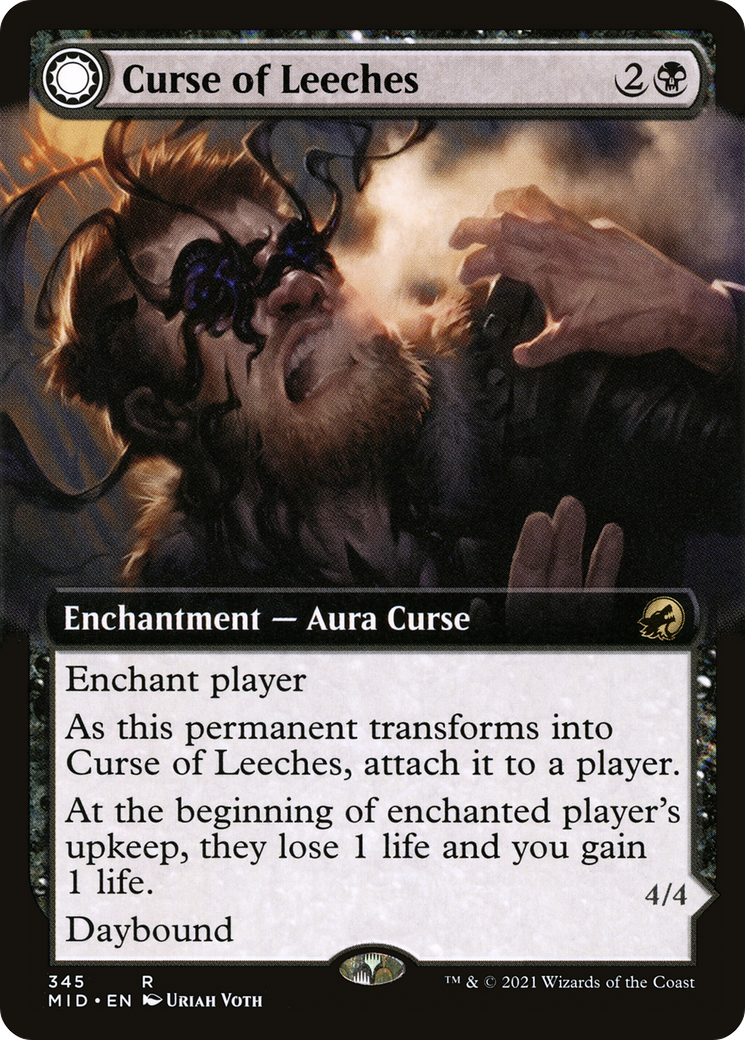 Curse of Leeches (Extended Art) (MID-345) [Innistrad: Midnight Hunt] Foil