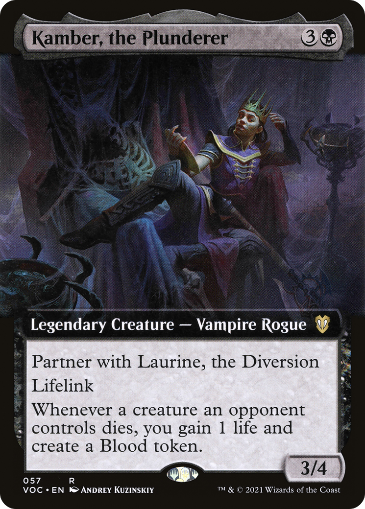 Kamber, the Plunderer (Extended Art) (VOC-057) [Crimson Vow Commander]