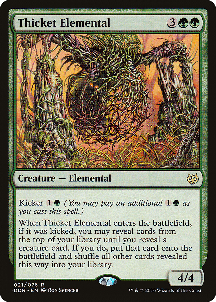 Thicket Elemental (DDR-021) [Duel Decks: Nissa vs. Ob Nixilis]
