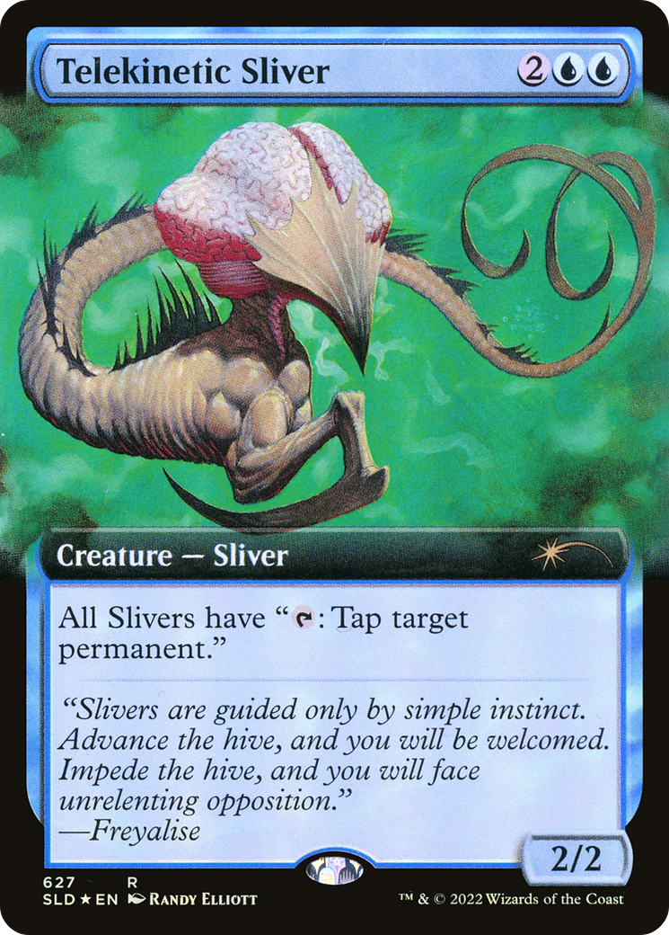 Telekinetic Sliver (SLD-627) [Secret Lair Drop]: (Extended Art) Foil