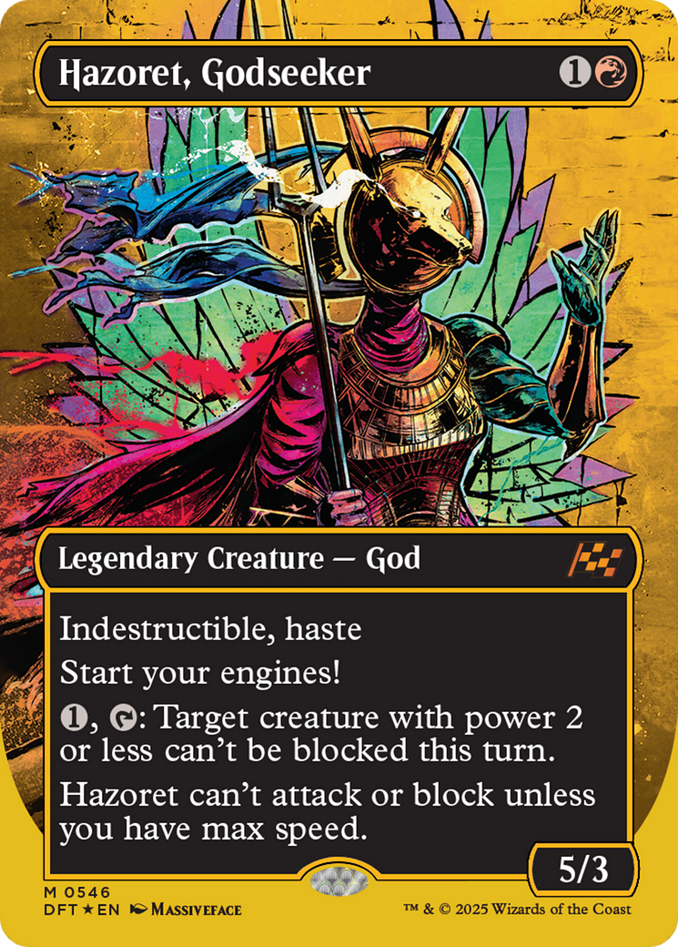 Hazoret, Godseeker (DFT-546) [Aetherdrift] (Borderless) Foil