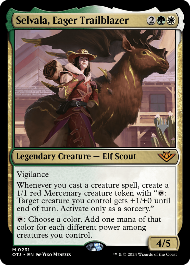 Selvala, Eager Trailblazer (PPOTJ-231P) [Outlaws of Thunder Junction Promos]