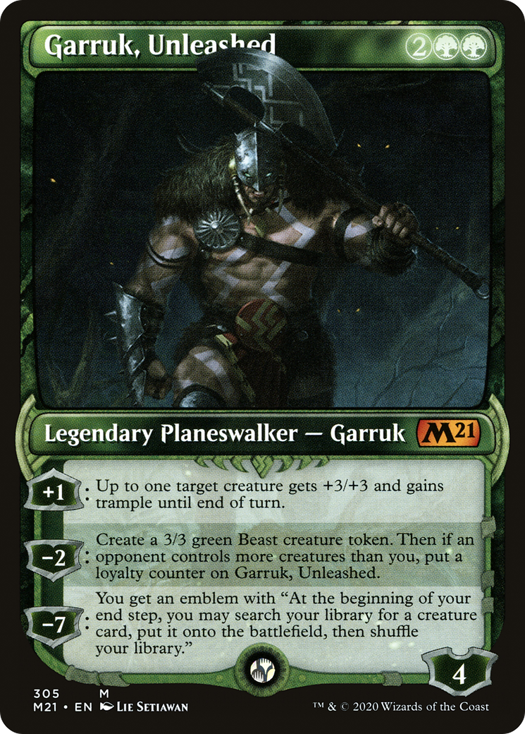 Garruk, Unleashed (M21-305) [Core Set 2021]: (Showcase)
