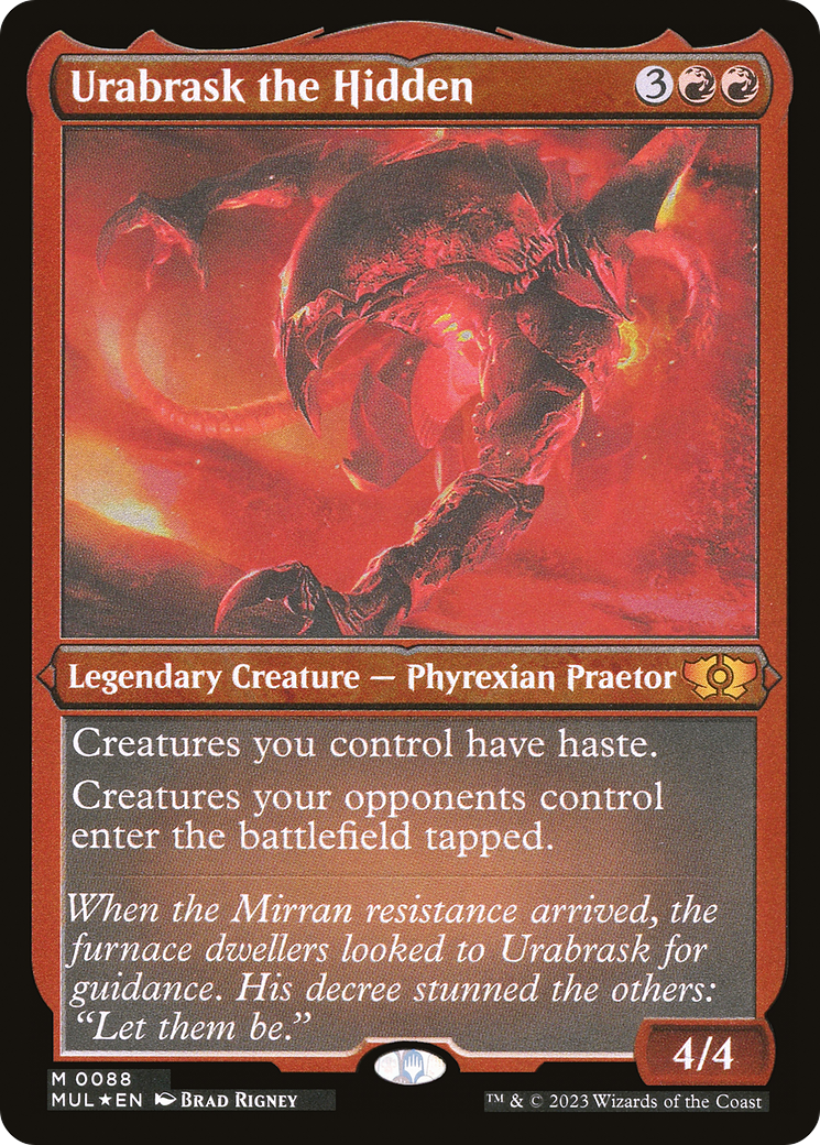 Urabrask the Hidden (MUL-088) [Multiverse Legends] Etched Foil