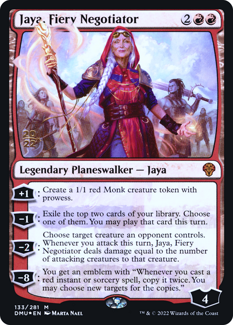 Jaya, Fiery Negotiator (PRE-133) [Dominaria United Promos] Foil