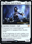 Halvar, God of Battle // Sword of the Realms (PRE-15S) [Kaldheim Promos] Foil