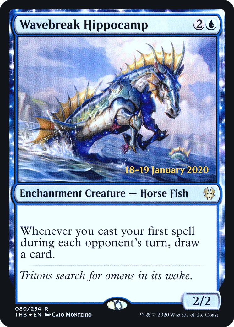 Wavebreak Hippocamp (PRE-80S) [Theros Beyond Death Promos] Foil