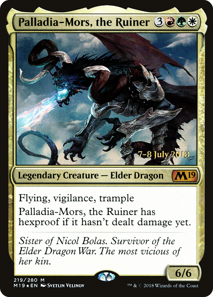 Palladia-Mors, the Ruiner (PRE-219S) [Core Set 2019 Promos] Foil