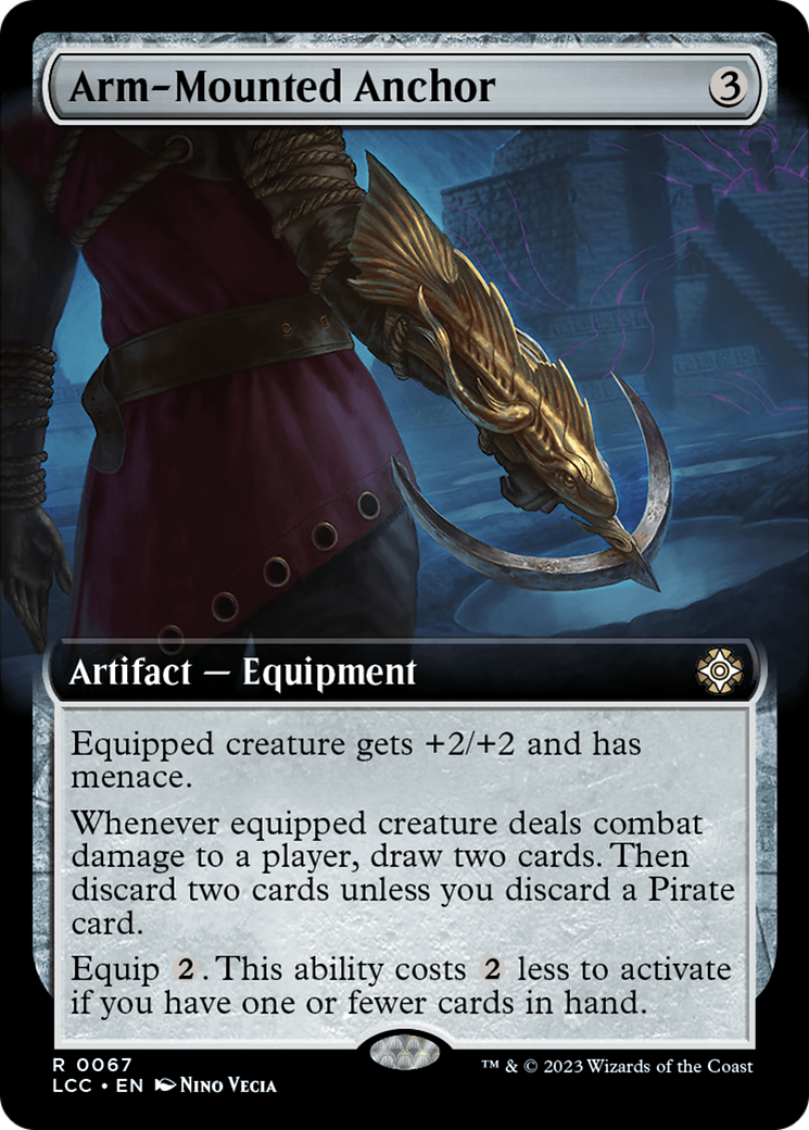 Arm-Mounted Anchor (LCC-067) [The Lost Caverns of Ixalan Commander]: (Extended Art) Foil