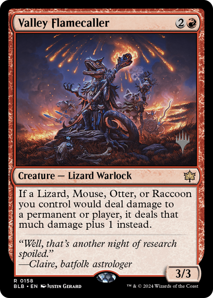 Valley Flamecaller (PPBLB-158P) [Bloomburrow Promos] Foil