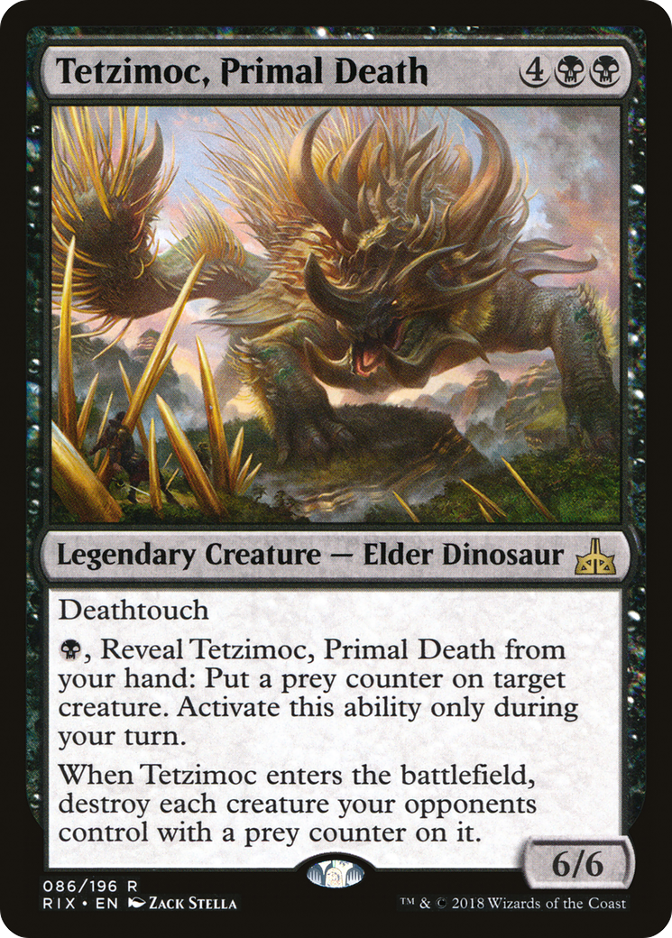 Tetzimoc, Primal Death (RIX-086) [Rivals of Ixalan] Foil