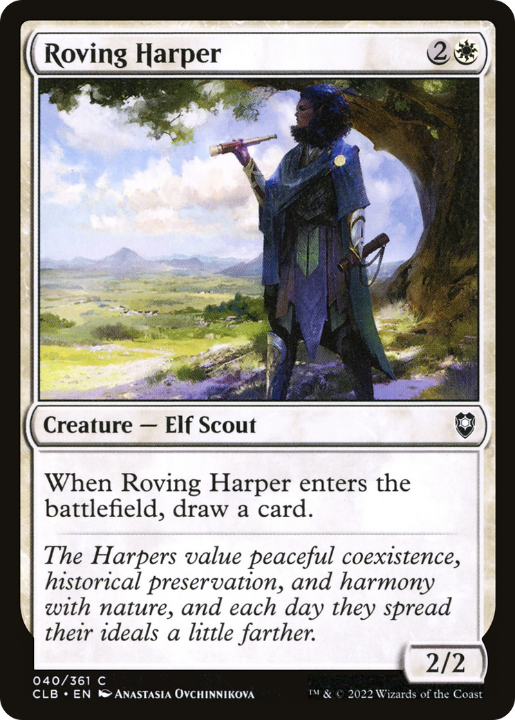 Roving Harper (CLB-040) [Commander Legends: Battle for Baldur's Gate] Foil