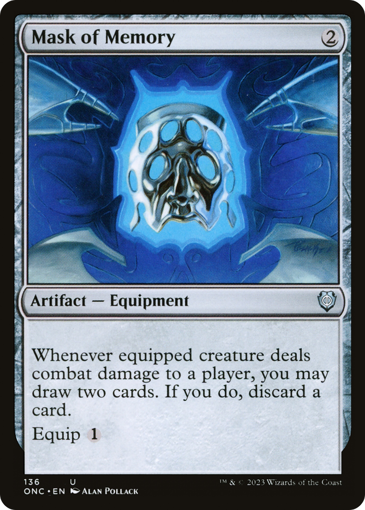 Mask of Memory (ONC-136) [Phyrexia: All Will Be One Commander]