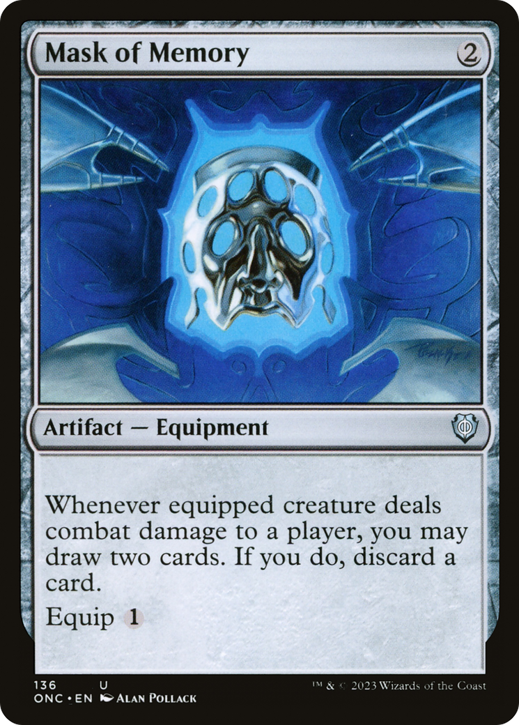 Mask of Memory (ONC-136) [Phyrexia: All Will Be One Commander]