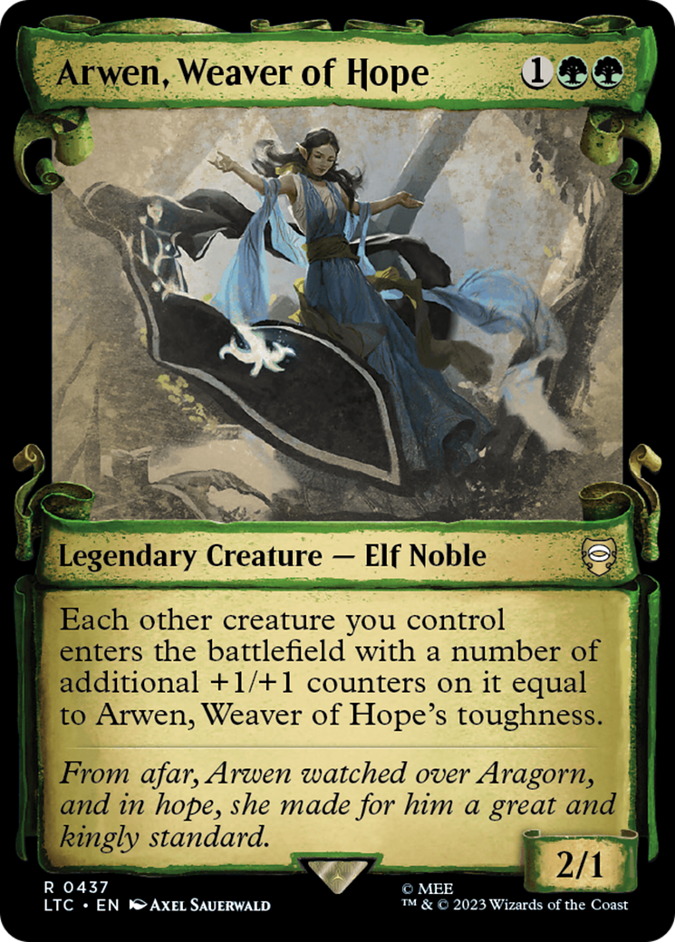 Arwen, Weaver of Hope (LTC-437) [Tales of Middle-earth Commander]: (Showcase) Foil
