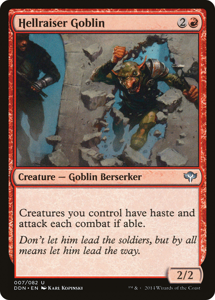 Hellraiser Goblin (DDN-007) [Duel Decks: Speed vs. Cunning]