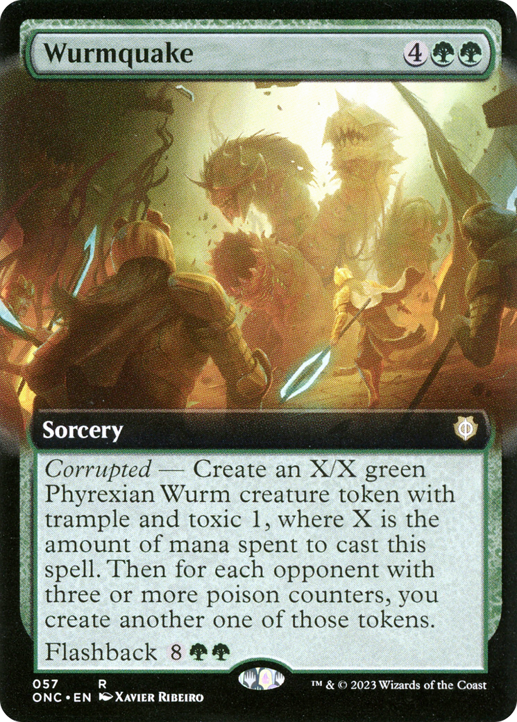 Wurmquake (ONC-057) [Phyrexia: All Will Be One Commander]: (Extended Art)