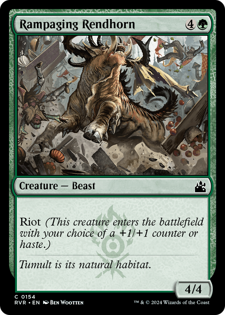 Rampaging Rendhorn (RVR-154) [Ravnica Remastered] Foil