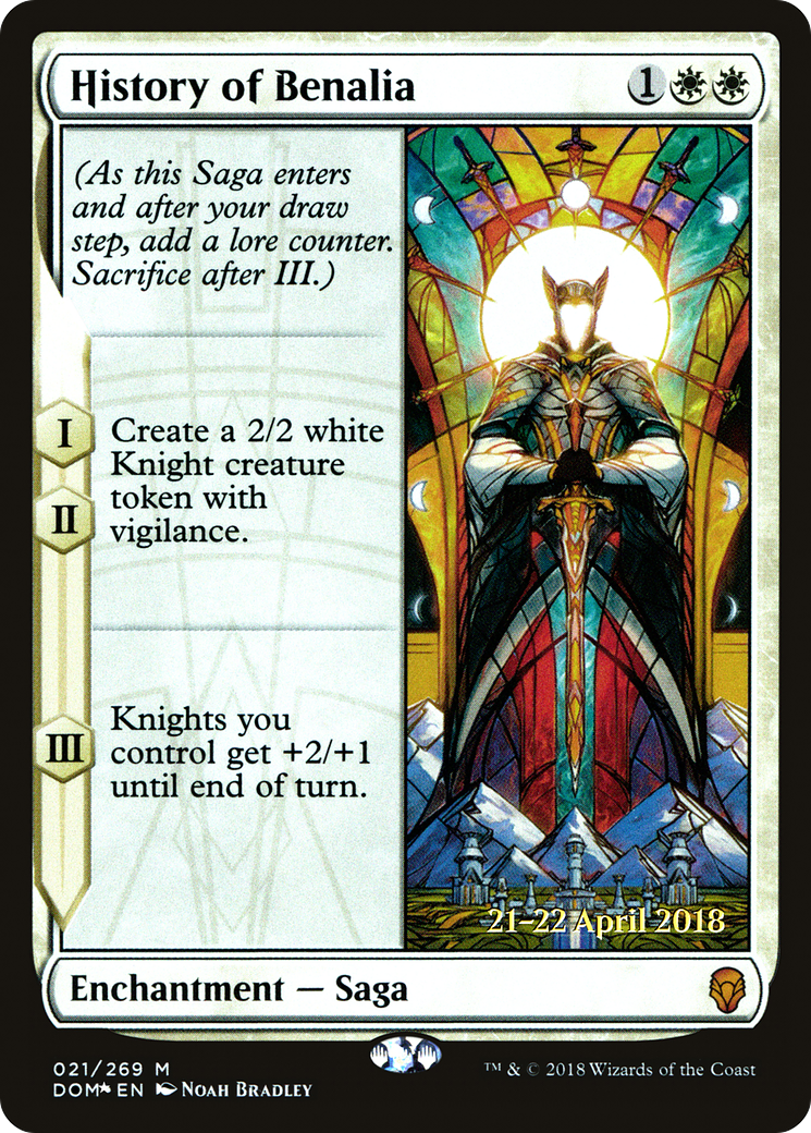 History of Benalia (PRE-21S) [Dominaria Promos] Foil