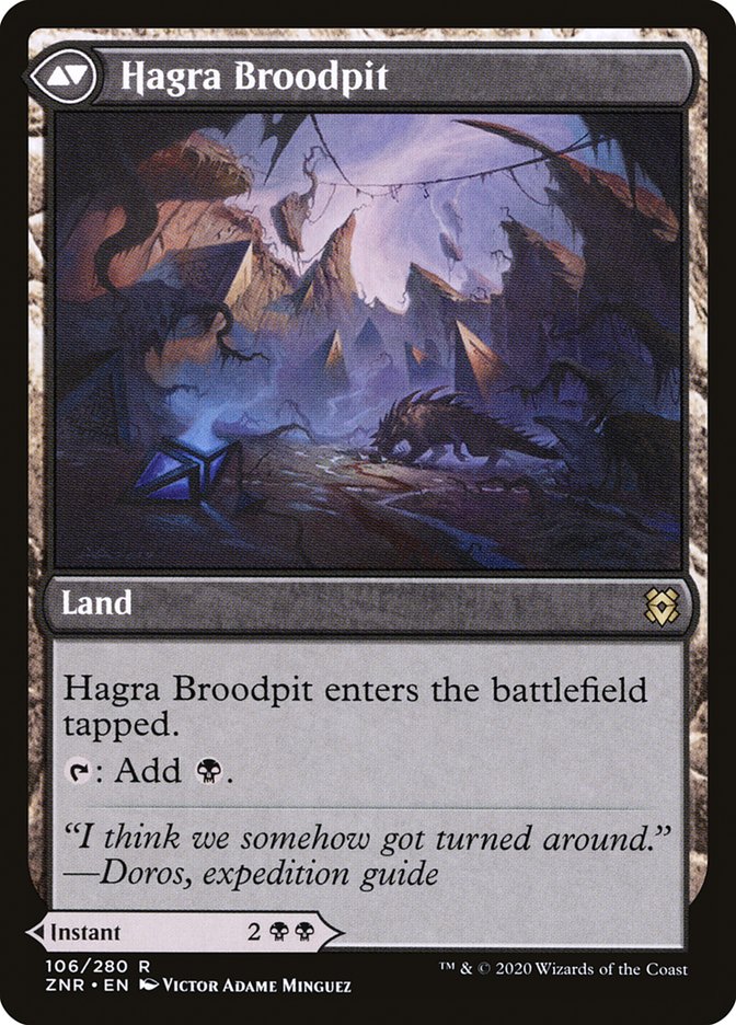 Hagra Mauling // Hagra Broodpit (ZNR-106) [Zendikar Rising] Foil