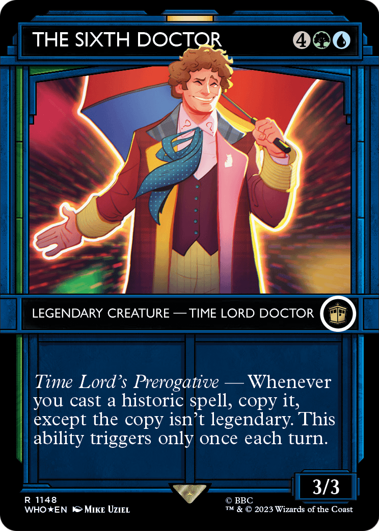 The Sixth Doctor (Showcase) (Surge Foil) (WHO-1148) (Borderless) [Doctor Who] Foil