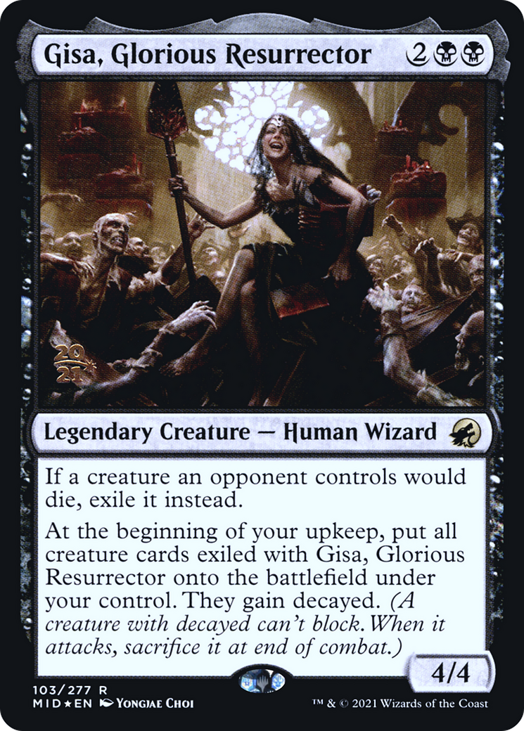 Gisa, Glorious Resurrector (PRE-103S) [Innistrad: Midnight Hunt Promos] Foil
