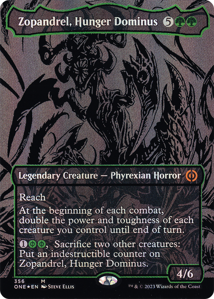 Zopandrel, Hunger Dominus (ONE-356) [Phyrexia: All Will Be One] (Borderless) Foil