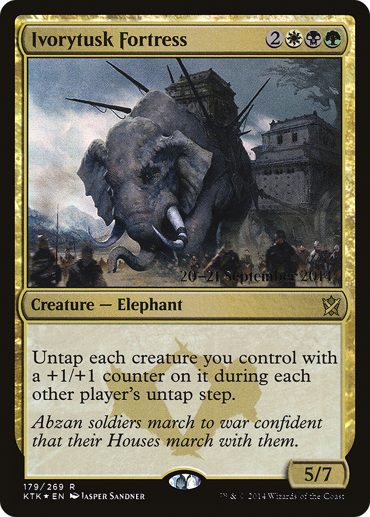 Ivorytusk Fortress (PRE-179S) [Khans of Tarkir Promos] Foil