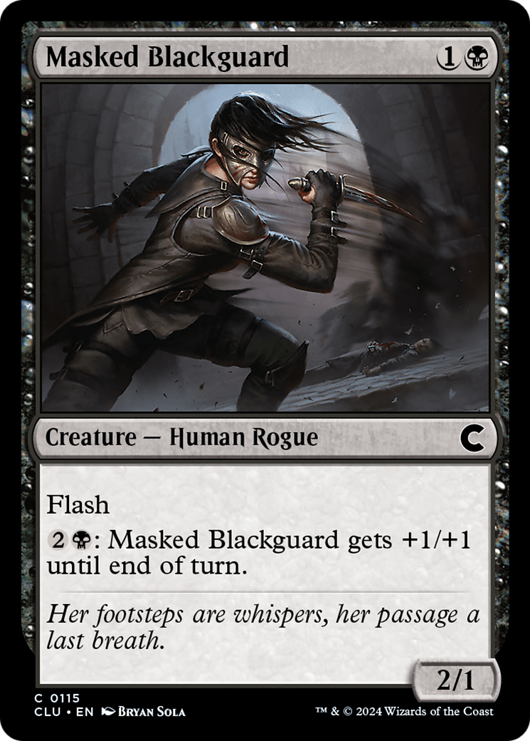 Masked Blackguard (CLU-115) [Ravnica: Clue Edition]