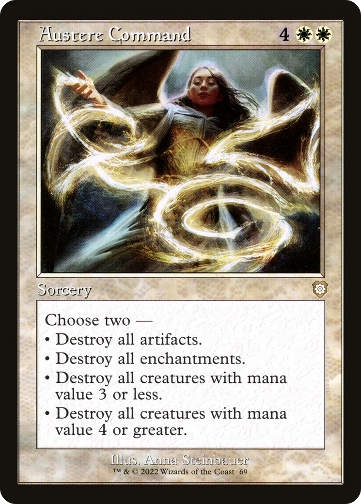Austere Command (Retro Frame) (BRC-069) [The Brothers' War Commander]
