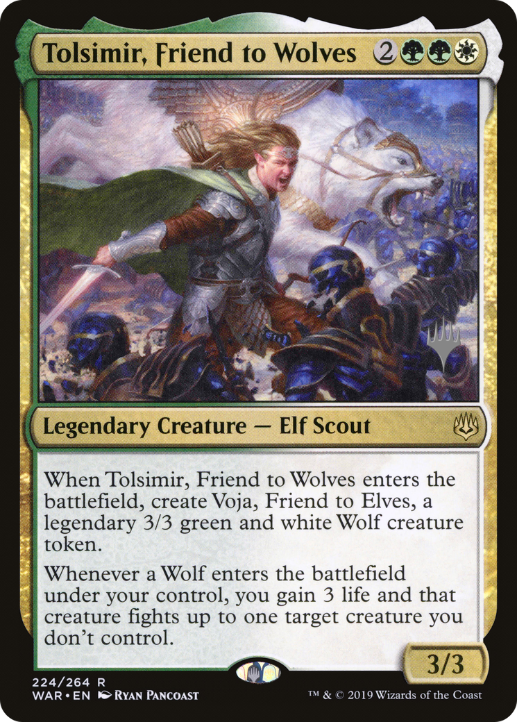 Tolsimir, Friend to Wolves (PPELD-224P) [War of the Spark Promos]