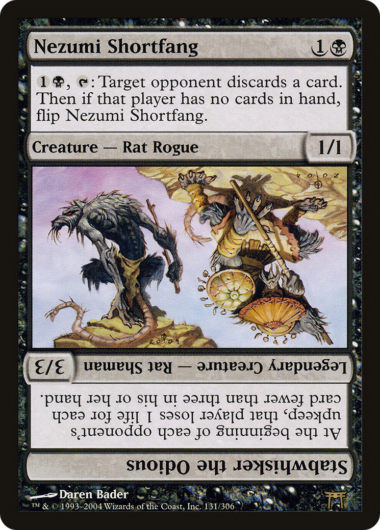 Nezumi Shortfang // Stabwhisker the Odious (CHK-131) [Champions of Kamigawa] Foil