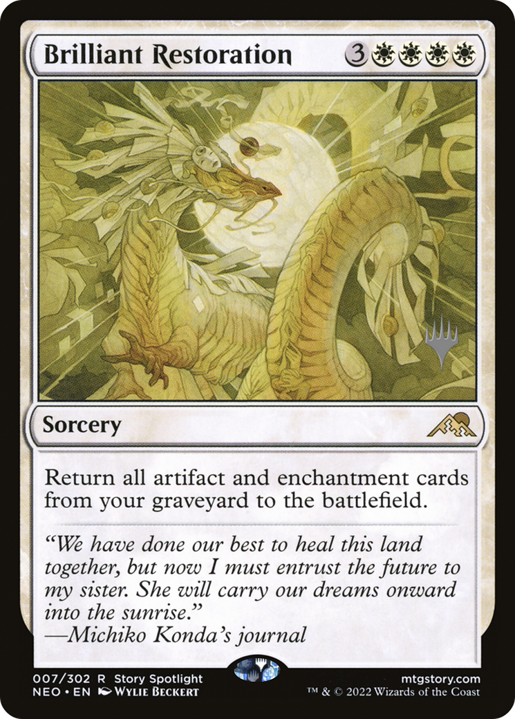 Brilliant Restoration (PPNEO-007) [Promo Pack: Kamigawa: Neon Dynasty Promos]