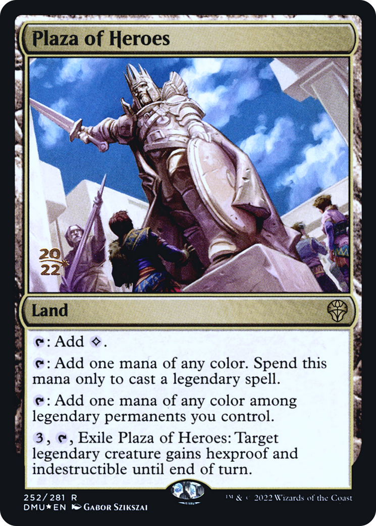 Plaza of Heroes (PRE-252) [Dominaria United Promos] Foil
