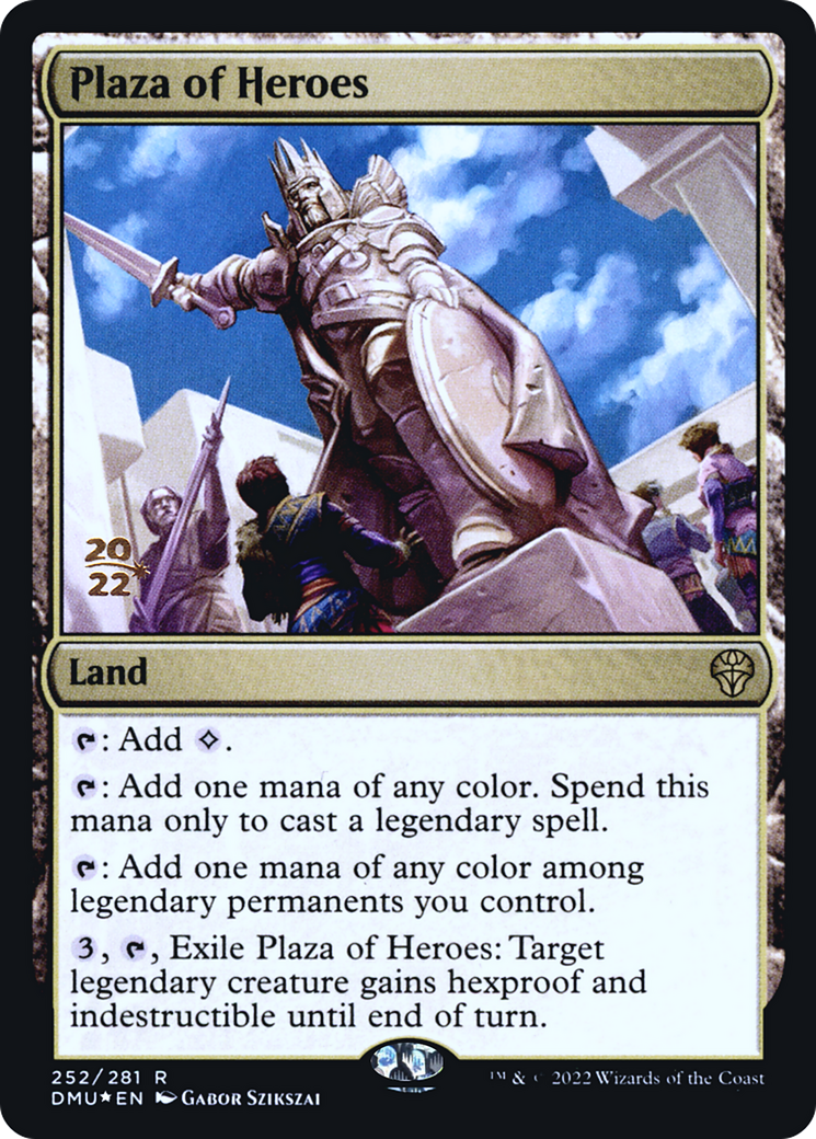 Plaza of Heroes (PRE-252S) [Dominaria United Promos] Foil