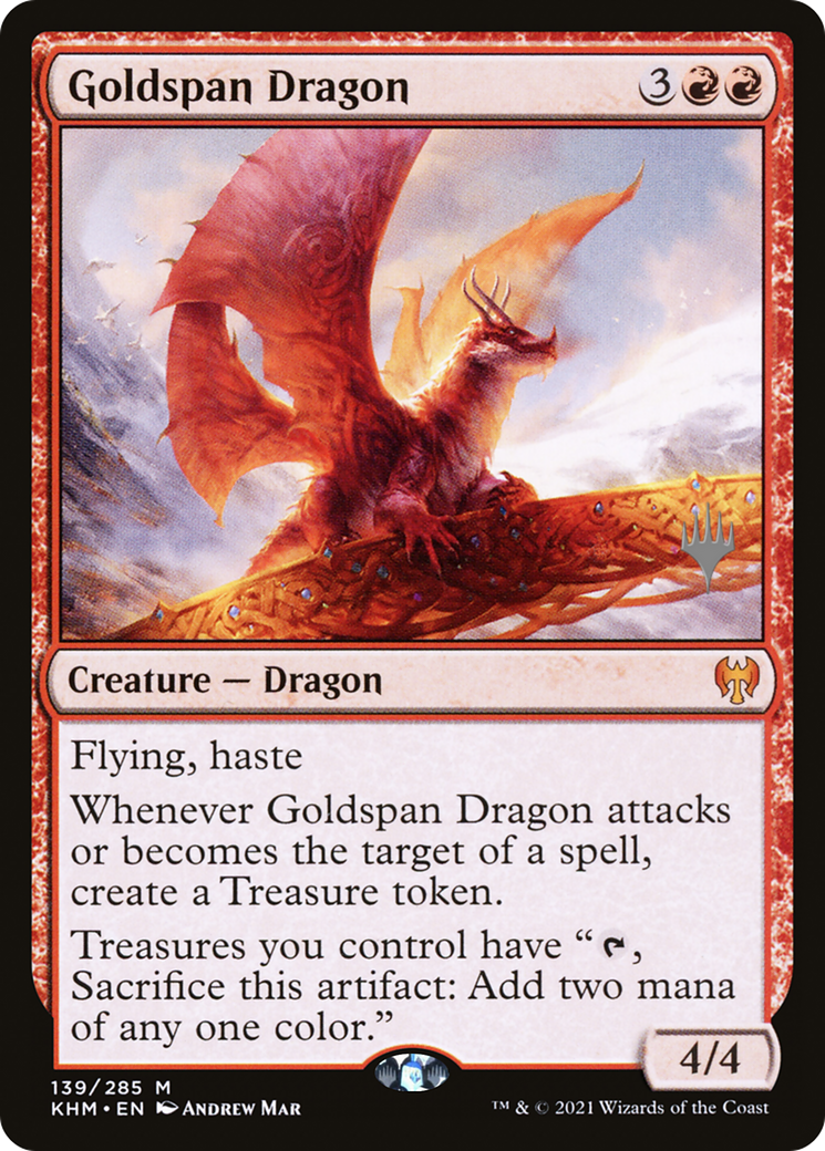 Goldspan Dragon (PPKHM-139P) [Kaldheim Promos]