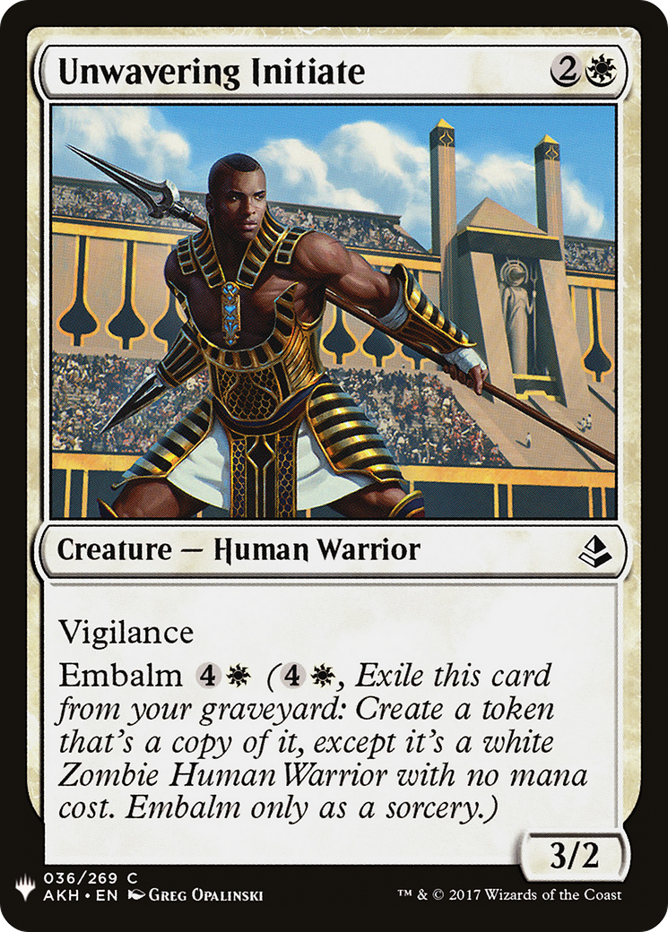 Unwavering Initiate (LIST-AKH-36) [The List]