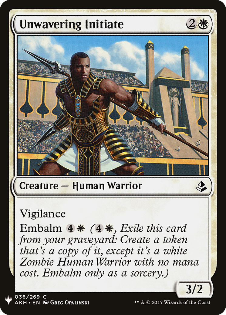 Unwavering Initiate (LIST-AKH-36) [The List]