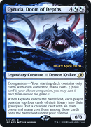 Gyruda, Doom of Depths (PRE-221S) [Ikoria: Lair of Behemoths Promos]: (companion) Foil