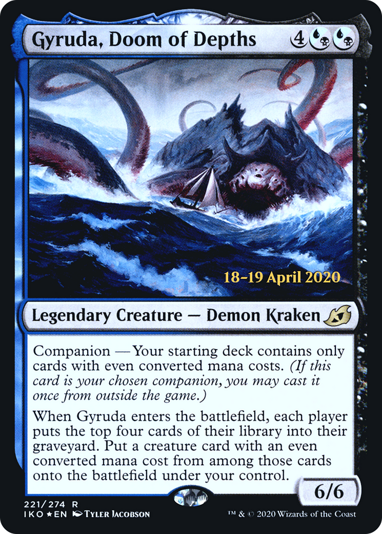 Gyruda, Doom of Depths (PRE-221S) [Ikoria: Lair of Behemoths Promos] Foil
