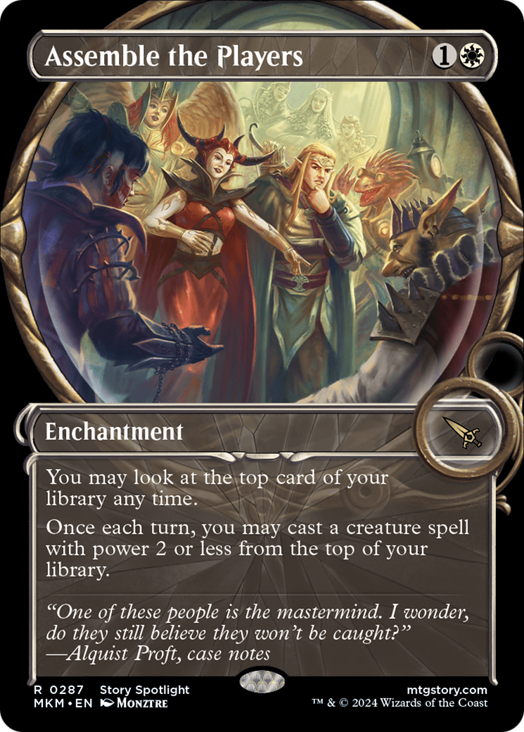 Assemble the Players (MKM-287) [Murders at Karlov Manor]: (Showcase) Foil
