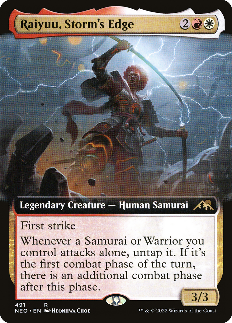Raiyuu, Storm's Edge (Extended Art) (NEO-491) [Kamigawa: Neon Dynasty]